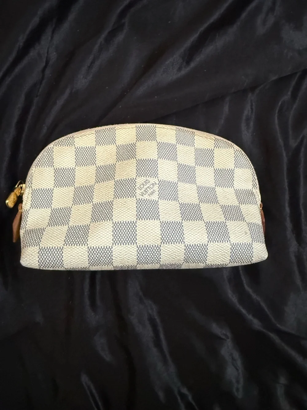 Authentic Louis Vuitton Azur Damier Cosmetic Pouch PM